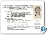 A.DEUXIEME ANNIVERSAIRE DE SAINTE KATERI